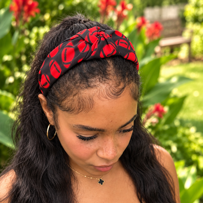 Red Zone Football Knot Headband