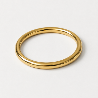 Classic Gold Bangle Bracelet – Minimalist Waterproof Stainless Steel Bracelet
