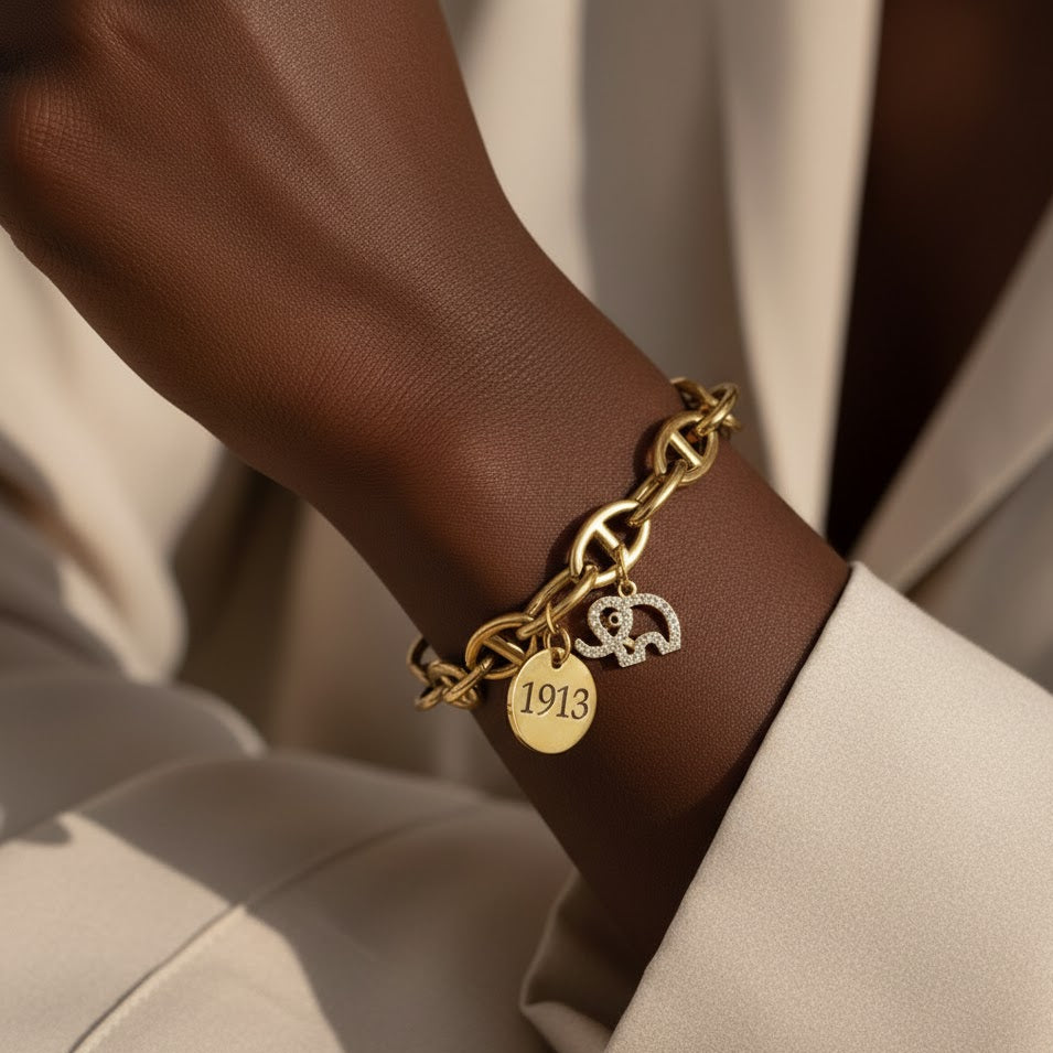 1913 Elephant Charm Bracelet