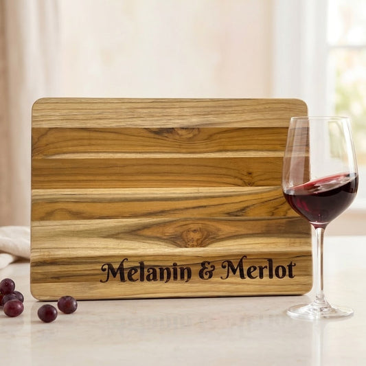 Melanin & Merlot Cutting Board