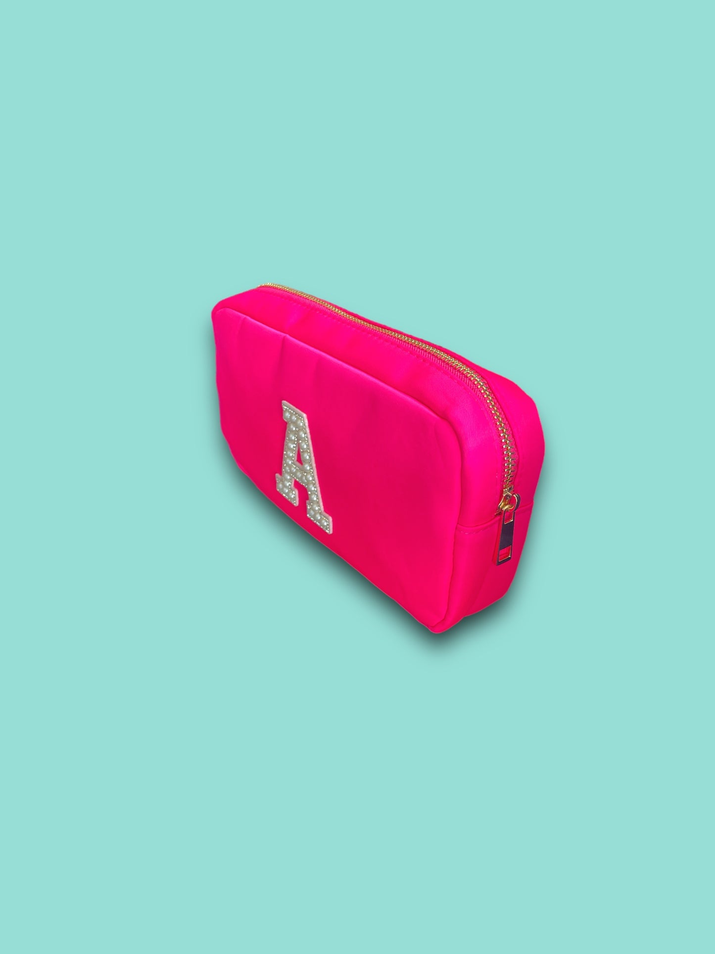 Neon Pink Cosmetic Bag