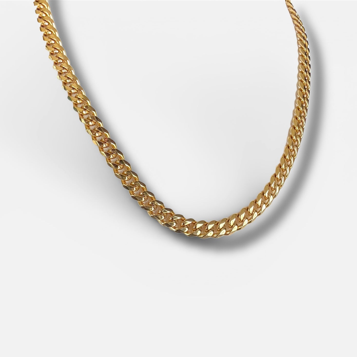 Classic Gold Curb Chain Necklace
