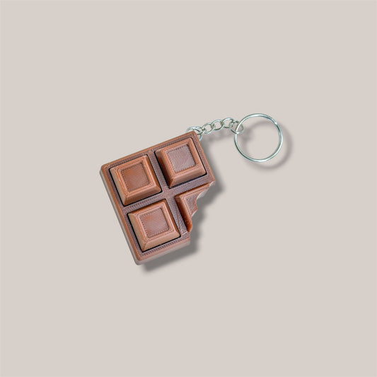 Chocolate Bite Fidget Clicker Keychain