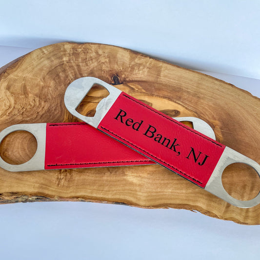 Red Bank New Jersey Vegan Leather Bottle Opener